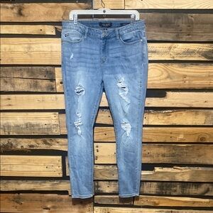 Judy Blue Distressed Skinny Fit Blue‎ Jeans Size 32